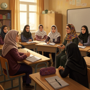 همسالان. Caption: لحظه‌ای گرم از حمایت والدین برای کمک به فرزندشان در مقابله با قلدری.