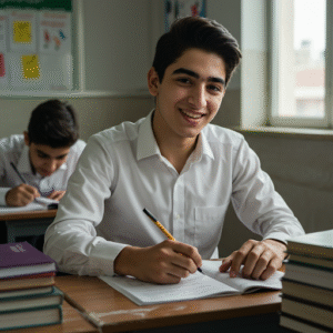 موفقیت در امتحات را تجسم میکند.