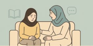 مادر تلاش می کند با دختر نوجوانش ارتباط برقرار کند و با او صحبت کند.