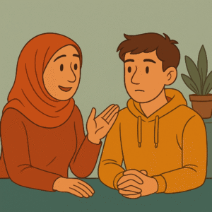 چگونه والدین فاصله عاطفی خود را با نوجوان کاهش دهند؟۱۰ راه حل 1 نوجوان صحبت میکند و مادر کاملا توجه میکند